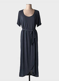 Rochie lungă mâneci scurte mâneci scurte albastru ESQUALO femme