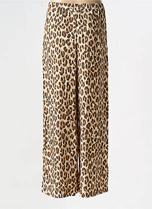 Pantalon drept talie elastică bej KANOPE femeie
