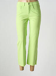 Pantalon 7/8 închidere cu fermoar sub clapetă cu nasturi verde SIGNE NATURE femeie