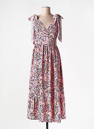 Rochie midi imprimeu fantezie fără mâneci violet MOLLY BRACKEN femeie