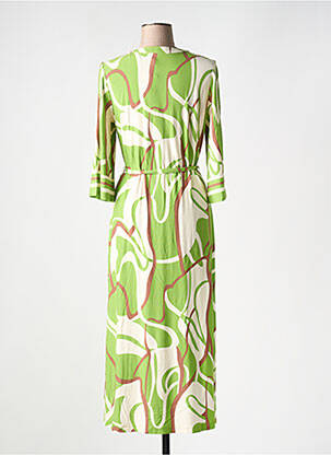 Rochie lungă imprimeu fantezie mâneci 3/4 verde ESQUALO femeie