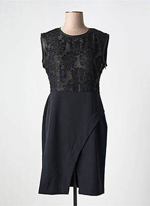 Rochie midi mâneci scurte mâneci scurte negru EVA KAYAN femeie