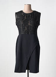 Rochie midi închidere cu fermoar la spate mâneci scurte negru EVA KAYAN femme