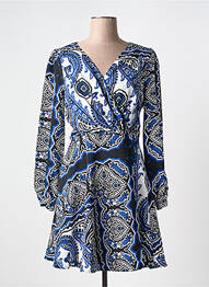 Rochie scurtă mâneci lungi mâneci lungi albastru MORGAN femme