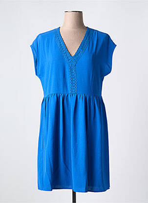 Rochie midi mâneci scurte mâneci scurte albastru MOLLY BRACKEN femeie