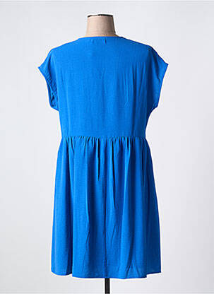 Rochie midi mâneci scurte mâneci scurte albastru MOLLY BRACKEN femeie