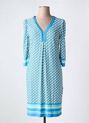 Rochie midi mâneci 3/4 mâneci 3/4 albastru ESQUALO femeie