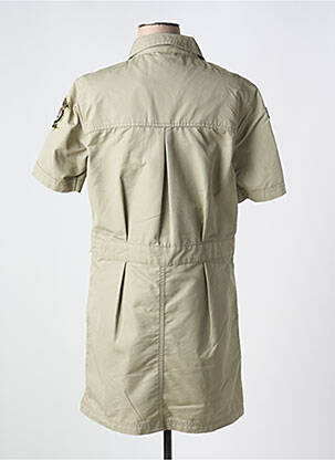 Rochie scurtă mâneci scurte mâneci scurte verde SCHOTT femeie