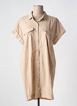 Rochie scurtă mâneci scurte mâneci scurte bej KANOPE femeie