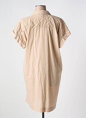 Rochie scurtă mâneci scurte mâneci scurte bej KANOPE femeie