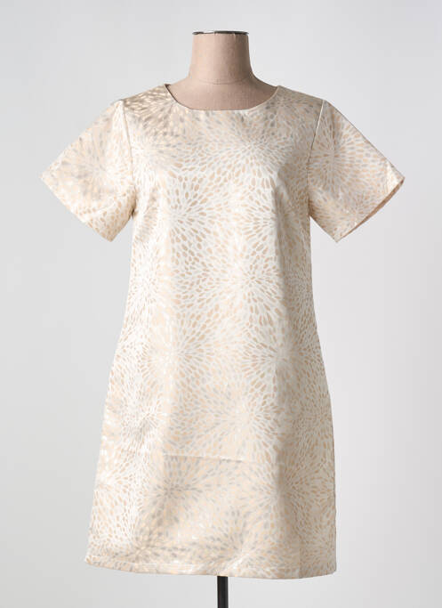 Rochie scurtă mâneci scurte mâneci scurte bej MOLLY BRACKEN femme