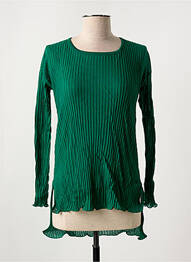 Tunică mâneci lungi guler rotund verde LISANZA femme