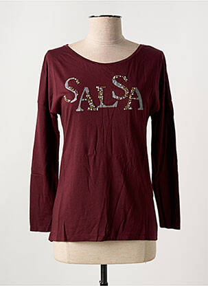 Tricou mâneci 3/4 mâneci 3/4 roșu SALSA femeie