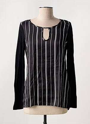 Top elasticitate mâneci lungi negru SALSA femeie