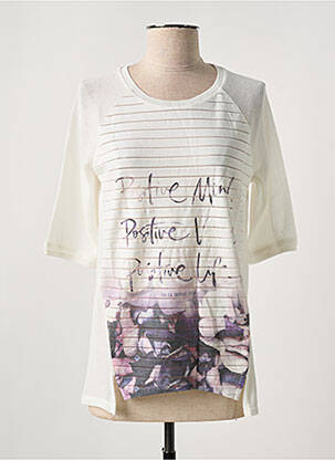 Top elasticitate mâneci scurte alb SALSA femme