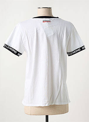 Tricou serigrafie mâneci scurte alb DESIGUAL femeie