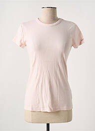 Tricou elasticitate mâneci scurte roz REPLAY femeie