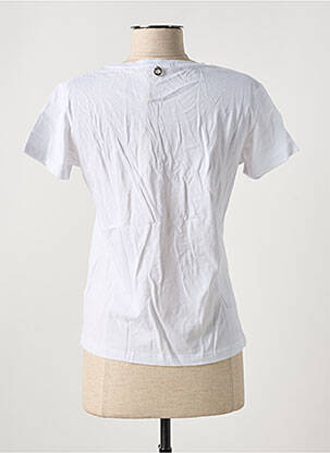 Tricou serigrafie cu strasuri mâneci scurte alb RELISH femeie