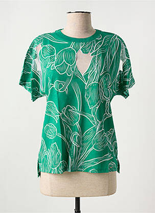 Tricou elasticitate mâneci scurte verde SALSA femeie