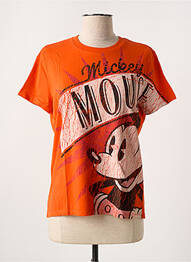 Tricou serigrafie mâneci scurte portocaliu DESIGUAL femeie