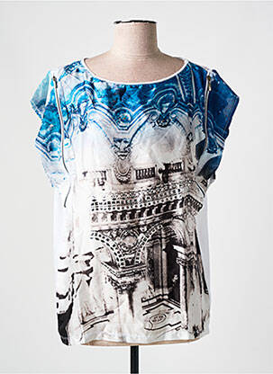Tricou elasticitate mâneci scurte albastru SALSA femeie