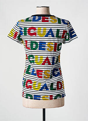 Tricou guler în v mâneci scurte negru DESIGUAL femeie