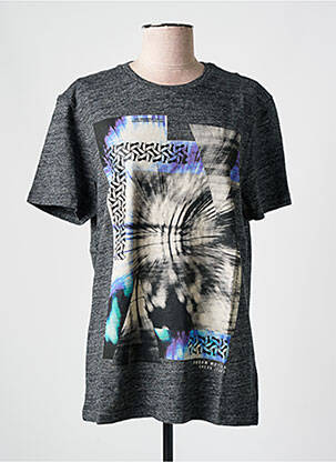 Tricou serigrafie mâneci scurte gri SALSA femeie