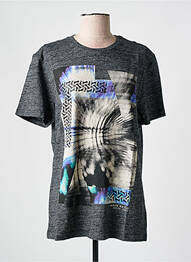 Tricou serigrafie mâneci scurte gri SALSA femeie