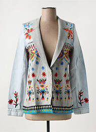 Sacou finisaj interior deformat albastru DESIGUAL femme