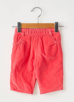 Pantalon drept țesătură catifea mărime reglabilă roșu PETIT BATEAU fată