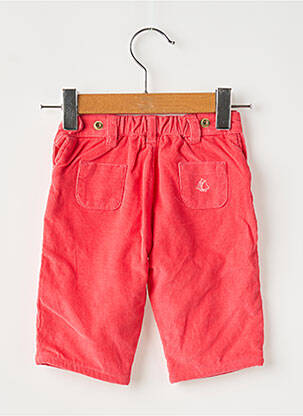 Pantalon drept țesătură catifea mărime reglabilă roșu PETIT BATEAU fată