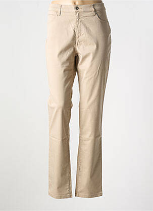 Pantalon slim bej BRUNO SAINT HILAIRE femeie