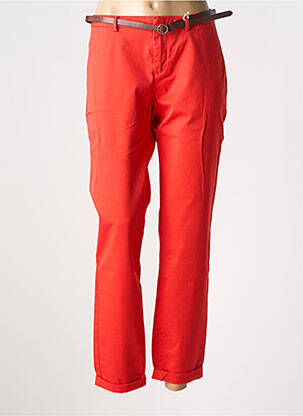 Pantalon chino țesătură poplin mărime normală portocalie SCOTCH & SODA femeie