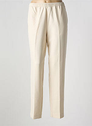 Pantalon drept talie elastică mărime normală bej GUESS femeie