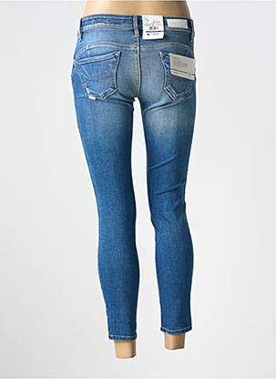 Blugi skinny efect uzat decolorat talie joasă albastru SALSA femeie