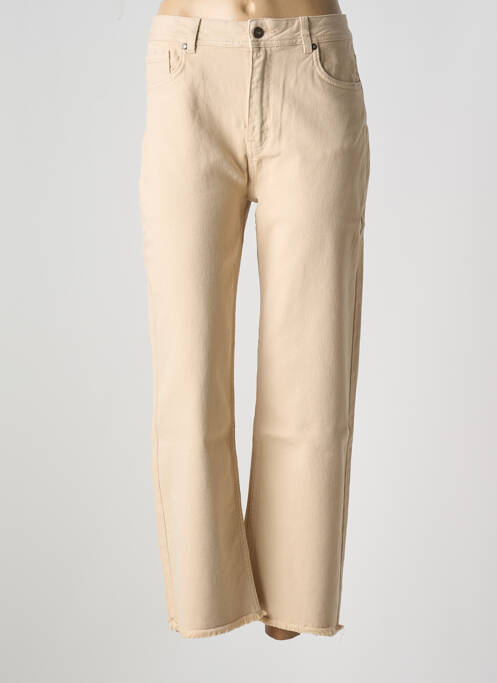 Blugi cu croială dreaptă bej LA FEE MARABOUTEE femeie