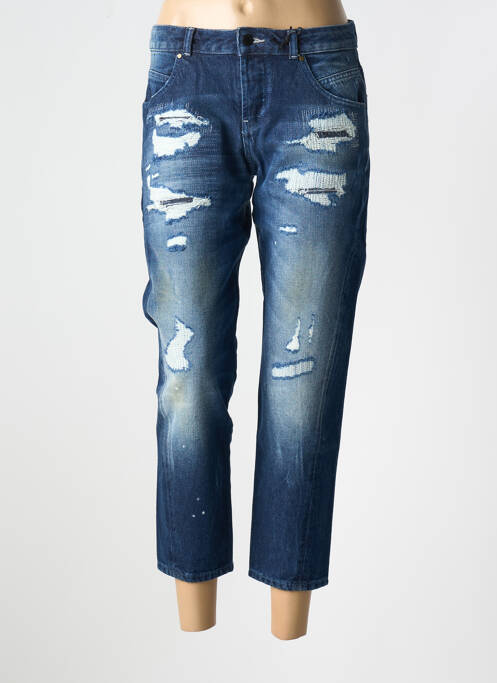 Blugi cu croială dreaptă albastru GUESS femeie