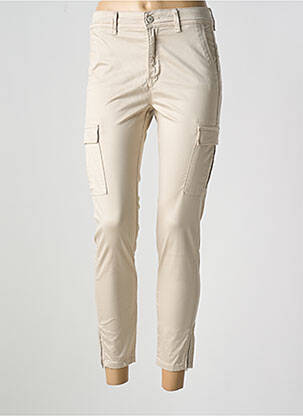 Pantalon cargo țesătură poplin mărime normală bej SALSA femeie