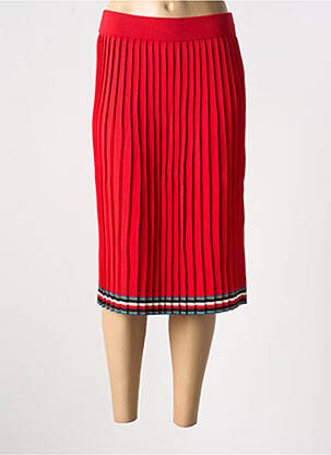 Fustă midi croială dreaptă roșu TOMMY HILFIGER femeie