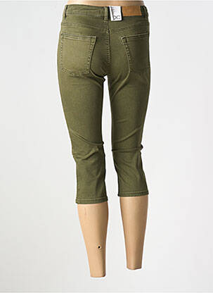 Pantalon trei sferturi țesătură poplin mărime normală verde ESPRIT femeie