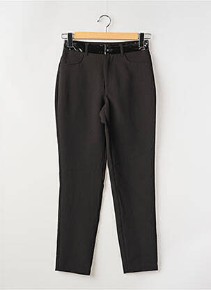 Pantalon slim țesătură poplin mărime normală negru LIU JO femeie