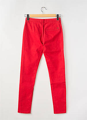 Pantalon chino țesătură poplin mărime normală roșu I.CODE (By IKKS) femeie