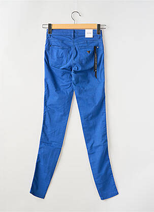 Pantalon slim țesătură poplin mărime normală albastru GUESS femeie