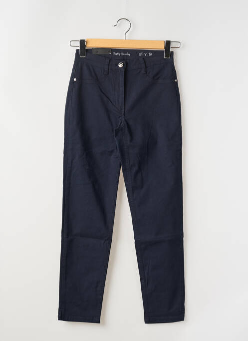 Pantalon slim țesătură poplin mărime normală albastru BETTY BARCLAY femme