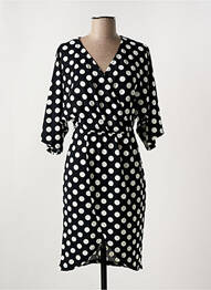 Rochie midi mâneci 3/4 mâneci 3/4 negru ISKA femme