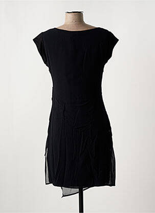 Rochie midi imprimeu fantezie mâneci scurte negru DESIGUAL femeie