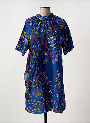 Rochie scurtă mâneci scurte mâneci scurte albastru DESIGUAL femeie