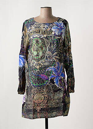 Rochie scurtă mâneci lungi mâneci lungi verde DESIGUAL femeie