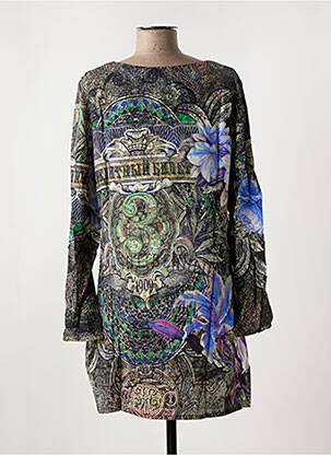 Rochie scurtă mâneci lungi mâneci lungi verde DESIGUAL femeie