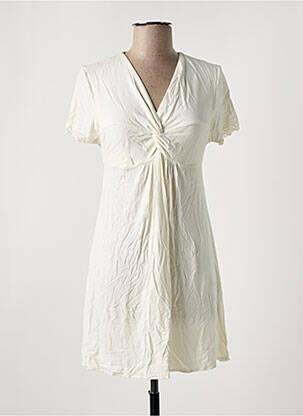Rochie scurtă mâneci scurte mâneci scurte alb MARJOLAINE femeie